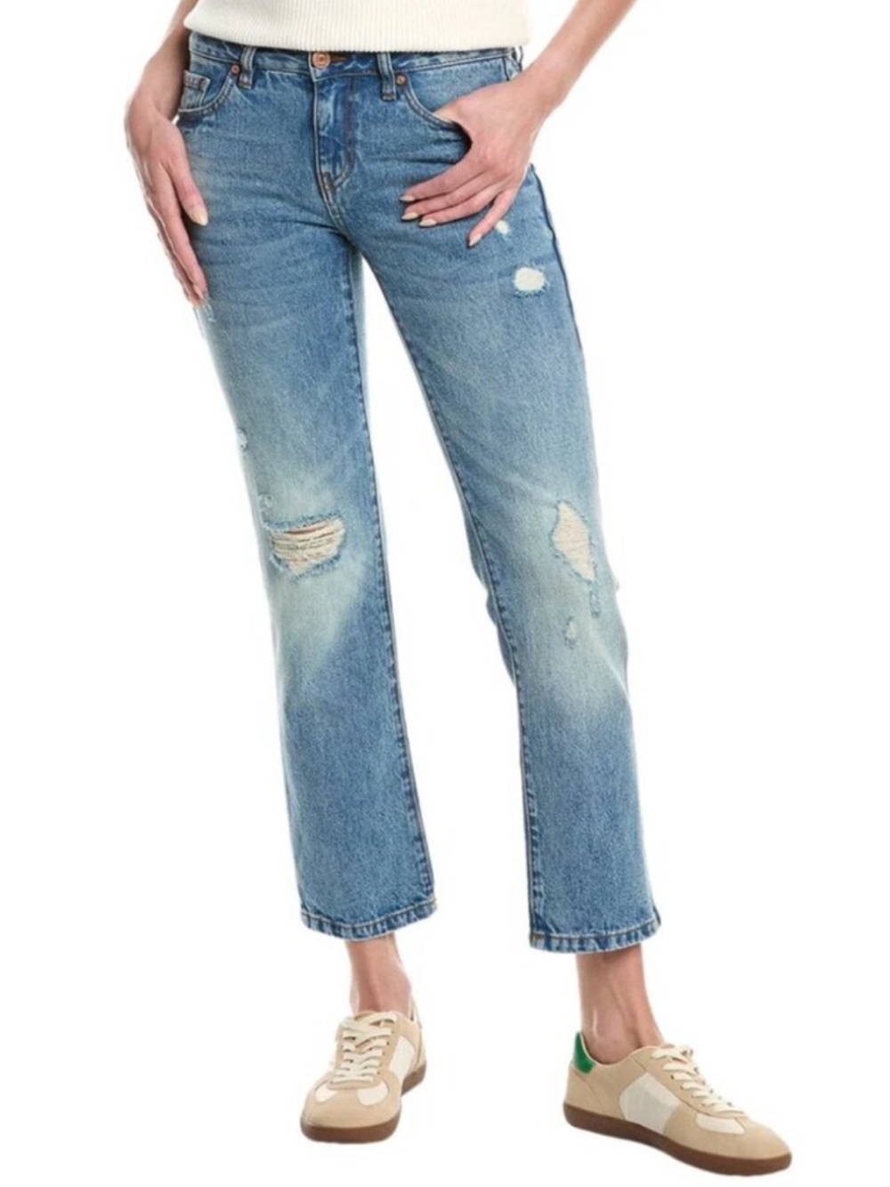NWOT CABI #6283 Malibu distressed denim jeans size 2 new without tags
